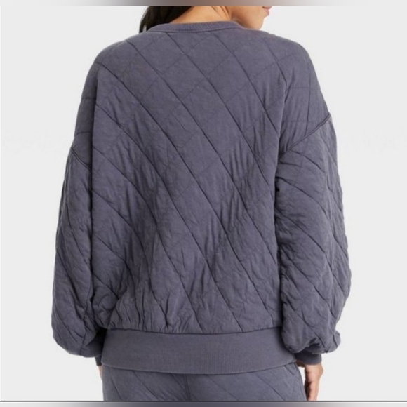A New Day Blue Quilted Sweatshirt - Picture 3 of 4